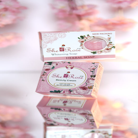 SHE ROSE Fair & Fresh Combo – Whitening Soap & Beauty Cream 🌷