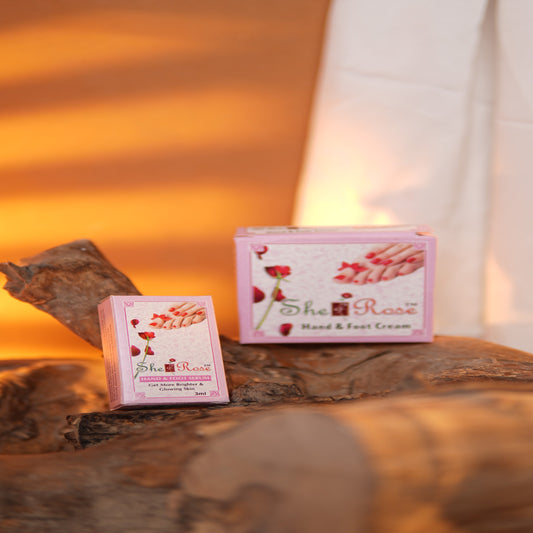 SHE ROSE BloomCare Combo – Hand & Foot Serum + Nourishing Cream