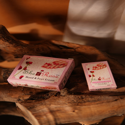 SHE ROSE BloomCare Combo – Hand & Foot Serum + Nourishing Cream