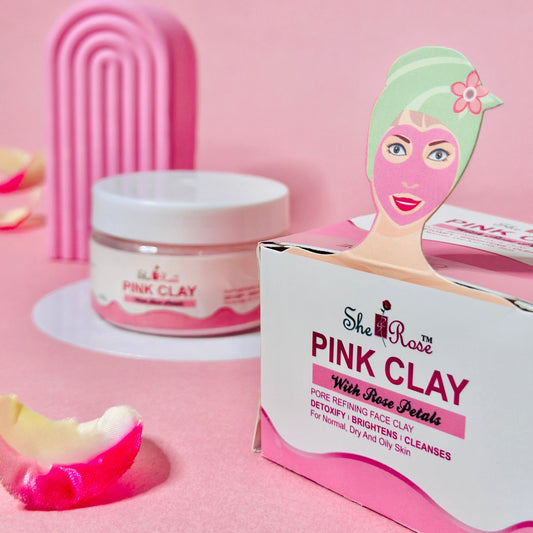 SheRose Pink Clay With Rose Petals